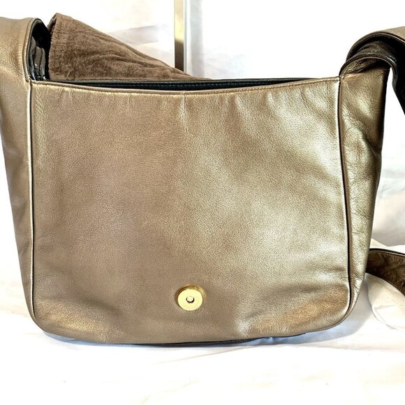 SHARIF Metallic Brown Orange Woven Shoulder Bag Flap Square Tote Bag 80’s VTG - Picture 11 of 15